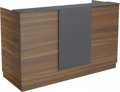 Banak recepsioni profesional KRONIC, melaminë ngjyrë arre/gri, FH2156.03, 180x70x110 cm