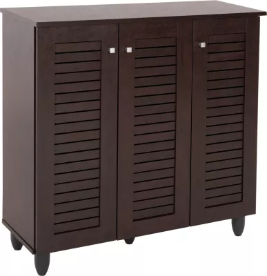 Dollap këpucësh PROLLY FH9609.01 melaminë ngjyrë wenge-3 dyer-4 rafte 87x32x88H cm