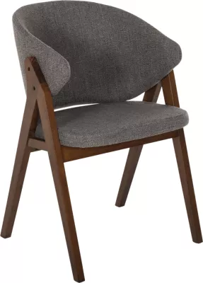 Karrige për ngrënie HANA FH9746.02 dru gome ngjyrë arre-stof ngjyrë gri 55x60x84H cm., set prej 2 copë