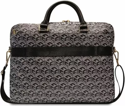 Çantë laptopi Guess GCube Stripes, 16 inç, e zezë