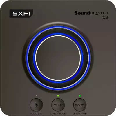 Kartelë zëri ekstern Creative Sound Blaster X4 (70SB181500000), USB-C, 7.1, 24-bit/192 kHz, 114 dB, e zezë