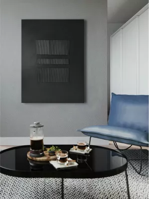 Pikturë dekorative BLACKSTORM, kanavacë e zezë, 75x100x3cm