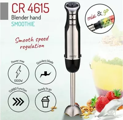 Blender dore CAMRY CR4615 700W max, shishe 500 ml, Turbo, zi/argjend