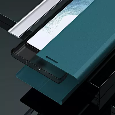 Mbështjellës Hurtel Sleep Case Pro për Xiaomi Redmi 11A / Poco C55 / Redmi 12C, me kapak dhe mbajtëse, e zezë