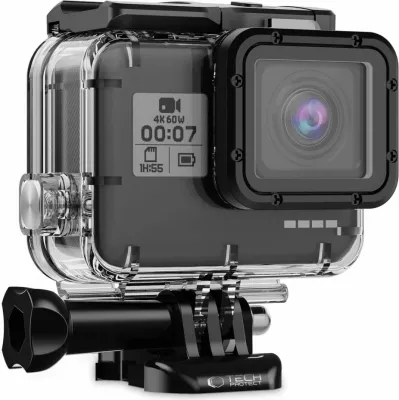 Mbështjellës i papërshkueshëm nga uji Tech-Protect GA200 për GoPro Hero 5/6/7, Transparent
