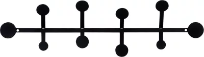 Varëse muri metalike Wallity, Rod, ngjyrë e zezë