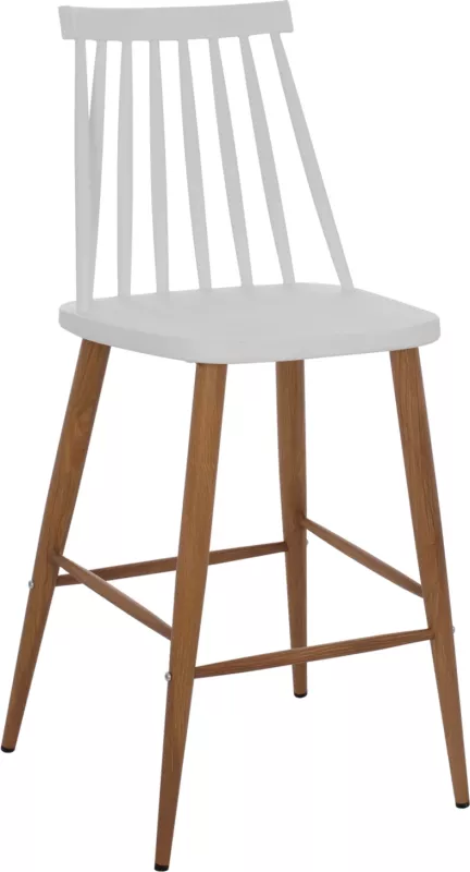 Karrige për bar FH9300.01 e bardhë, lartësi mesatare, 43x45x97 cm, set prej 2 copë