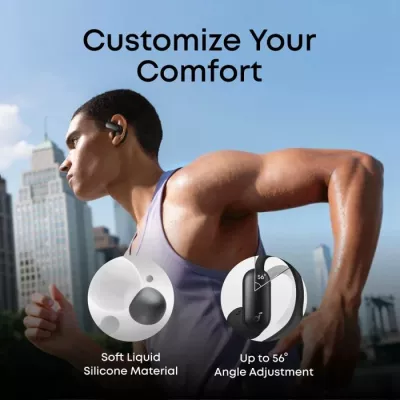 Kufje wireless Anker Soundcore AeroFit 2 Pro A3875G31, Open-Ear + ANC, Hi-Res Audio LDAC, blu