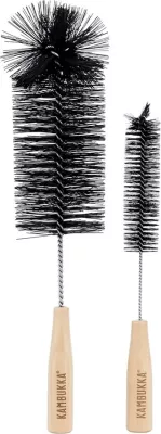 Set furçash pastrimi Kambukka 11-07002, çelik inox, e zezë, 2 copë
