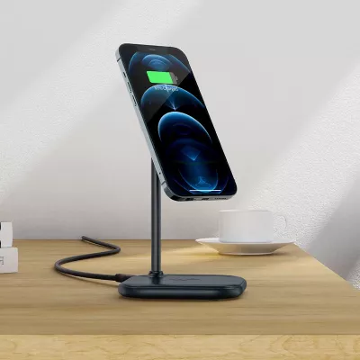 Karikues wireless Acefast E6, 15W, MagSafe, për iPhone dhe AirPods, Gri