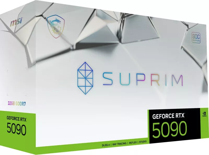 Kartelë grafike MSI SUPRIM GeForce RTX 5090, 32 GB GDDR7, e zezë