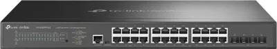 Switch TP-Link Omada 24-Port 2.5GBASE-T dhe 4-Port 10GE SFP+, L2+ Managed, PoE+ & PoE++