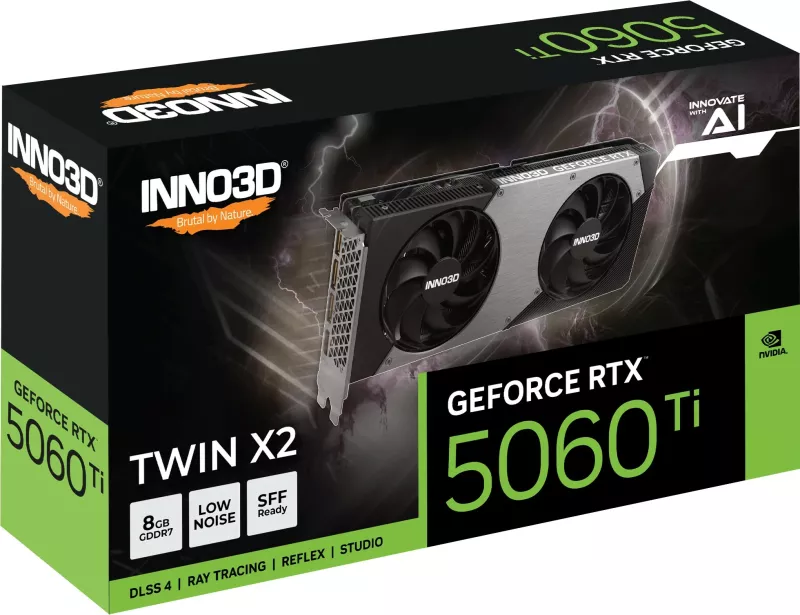 Kartelë grafike Inno3D RTX 5060 Ti Twin X2 8GB GDDR7