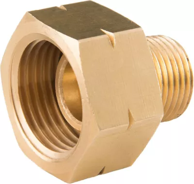 Adapter reduktues për bombol gazi Meva 1013119, 21.8mm L në 3/8" L, bronz