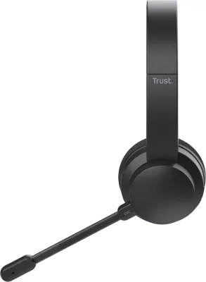 Kufje Trust Ayda, me kabllo dhe pa kabllo, Bluetooth, USB Type-C, të zeza