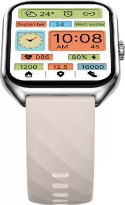 Smartwatch Zeblaze GTS 4 1.94" AMOLED, thirrje me Bluetooth, IP68, pa GPS, bateri 300 mAh, argjendtë