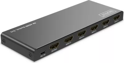 Switch HDMI Digitus 4K, 5x1, HDMI, Micro-USB, Metal, Zi