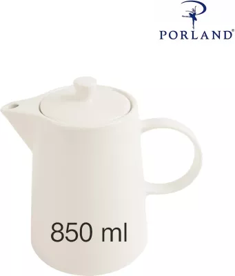 Çajnik Porland Line 850 ml, krem, set 6 copë