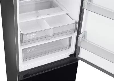 Frigorifer i kombinuar, Samsung, RB38C7B5C22/EF BESPOKE, 390 L, AI Energy Mode, SpaceMax, SmartThings Energy, Clean Black