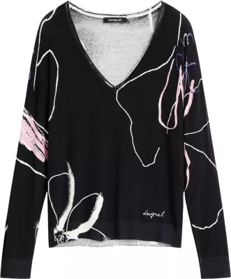 Xhemper për femra Desigual 26WWJF29, i zi [Madhësia: XS]