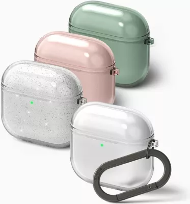 Mbështjellës Ringke Air për Apple AirPods 4, Rozë, me karabiner