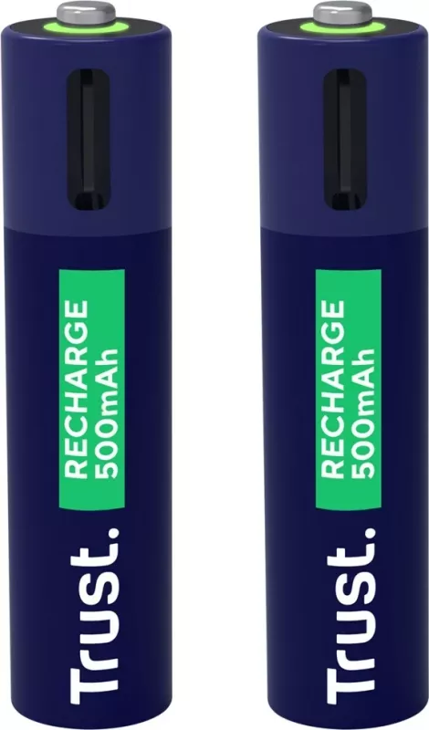 Bateri të rikarikueshme Trust 25585 AAA, 500 mAh, Jeshile, 2 copë