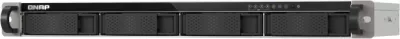 Server NAS QNAP TS-433eU për 4 disqe, 1U rack, 4GB RAM, 2x 2.5GbE, i zi