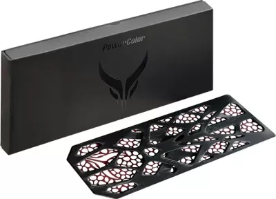 Backplate PowerColor Red Devil RX 7900, alumini, e zezë