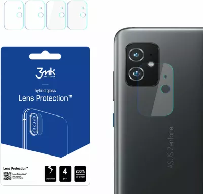 Xham mbrojtës hibrid për kamerë 3mk Lens Protection për Asus Zenfone 8, 6H, 0.16 mm, transparent