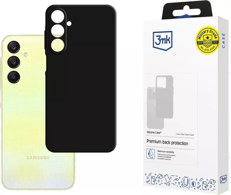Mbështjellës silikoni 3mk për Samsung Galaxy A26 5G, Zi
