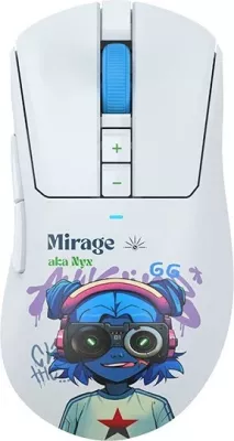 Maus gaming A4Tech Bloody R73 ULTRA DUO Nyx Mirage, pa tela, RGB, i bardhë