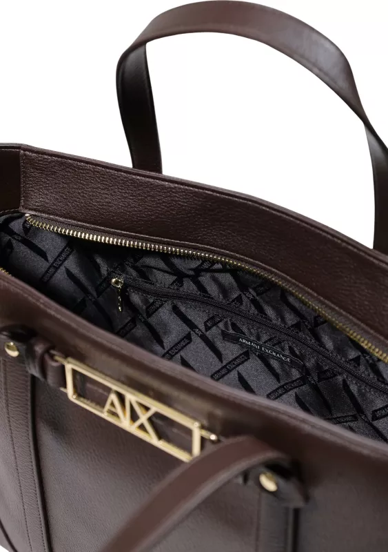 Çantë tote Armani Exchange XW002609 AF15632, kafe e errët thumbnail 5