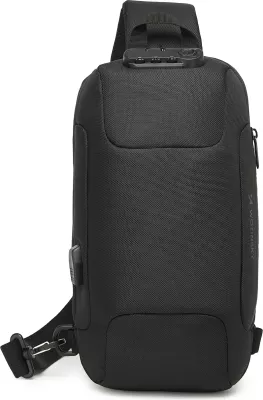 Çantë shpine një sup Wozinsky Premium me port USB dhe bravë kundër vjedhjes, e zezë