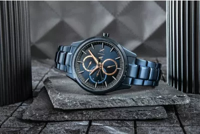 Orë dore për meshkuj Armani Exchange, navy blue
