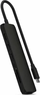 Adapter multiport USB-C Satechi 7-in-1 Slim, Ethernet, HDMI 4K@60Hz, USB-C PD 100W, 2x USB-A 10Gb/s, Micro/SD, i zi