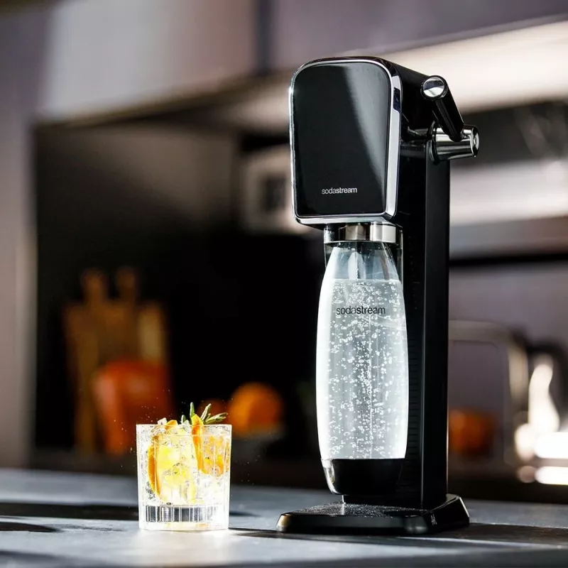 Aparat për gazifikim SodaStream ART, 1 L, 60 L, e zezë, çelik