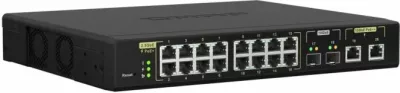 Switch QNAP QSW-M2116P-2T2S, 20 port, 16x2.5GbE PoE+ + 2x10GbE PoE++ + 2x10GbE SFP+, 280W, rackmount, zi