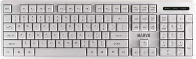 Set tastierë dhe maus wireless Marvo Office WS005, layout SLO/HR, 2.4 GHz, USB receiver, i bardhë