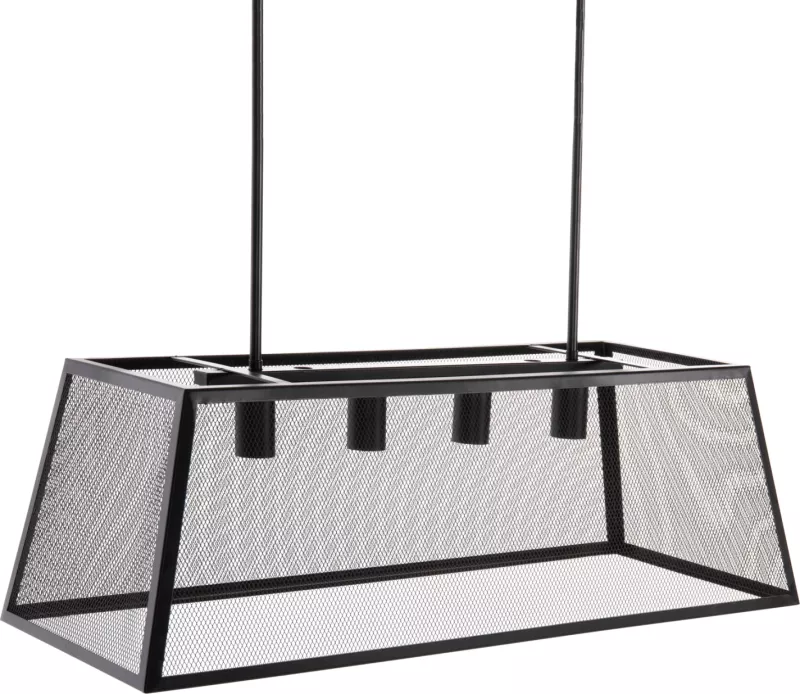 Llambë varëse tavani, metal i zi, 4-drita, FH4179, 78x30,5x26H cm
