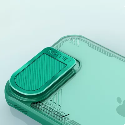 Mbështjellës Nillkin Iceblade Prop për iPhone 16e, me kapak kamere dhe stand, Gjelbër
