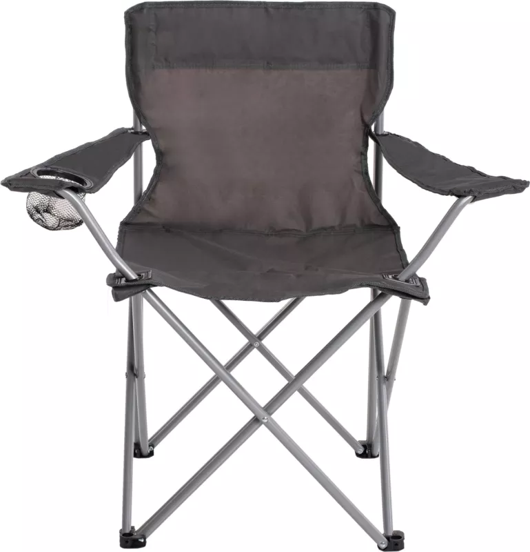 Karrige palosëse për plazh/kamping me mbajtëse gotash, ngjyrë gri, FH5096.01, 77x48x81 cm