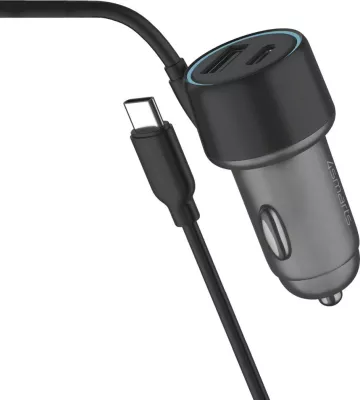Mbushës wireless 4smarts Qi2, Auto, 12 V, 1.2 m, Gri