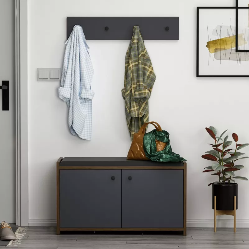 Dollap këpucësh Hanah Home, Zen, antracit