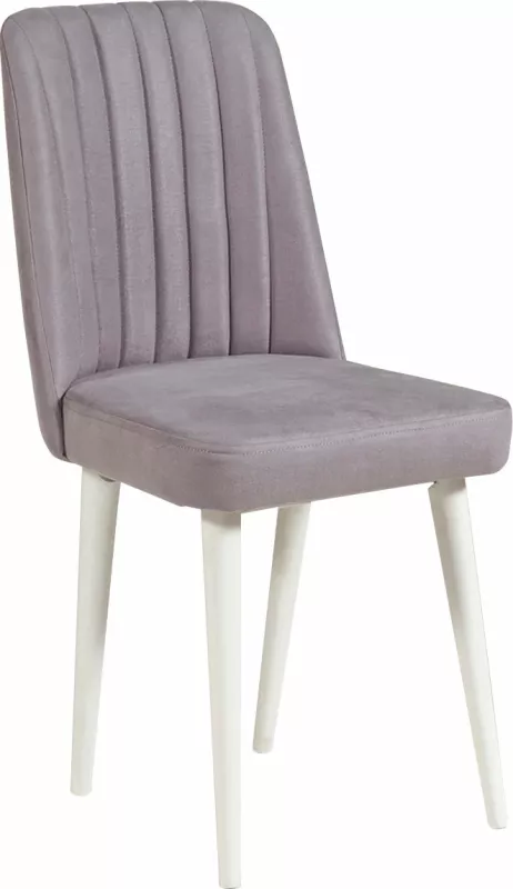 Set tavoline me karrige për ngrënie, e zgjatshme, Hanah Home, Vina e bardhë, Soho gri, 5 pjesë