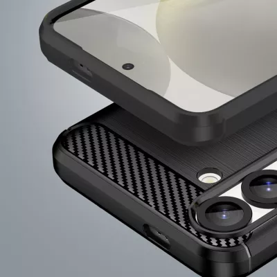 Mbështjellës Hurtel Carbon Case për Samsung Galaxy XCover 7 Pro, TPU, i zi
