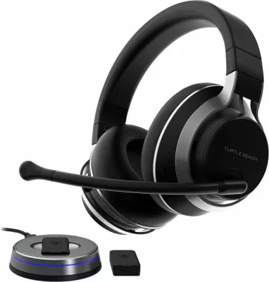 Kufje gaming Turtle Beach Stealth Pro për PS4/PS5, wireless Bluetooth/USB, surround sound, ANC, zi