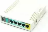 Access Point MIKROTIK RB951Ui-2HnD, 2.4GHz Wi‑Fi 4 300Mbps, 5x Ethernet, USB 2.0, PoE-out, i bardhë