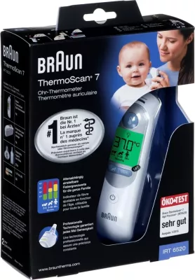 Termometër trupor Braun ThermoScan 7 IRT6520 për vesh, i bardhë
