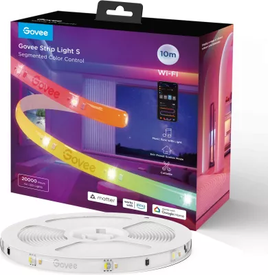 Shirit LED RGBIC Govee Strip Light S 10m, Wi‑Fi
