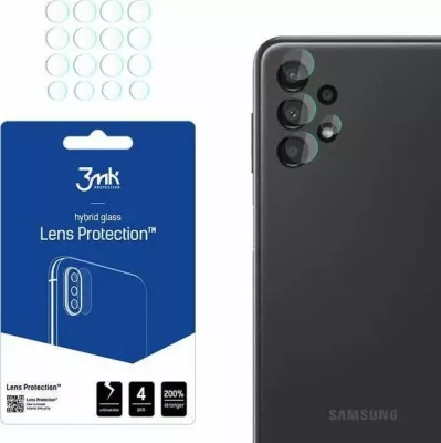 Mbrojtëse lente kamere 3MK FlexibleGlass Lens për Samsung Galaxy A13 4G (A135), 0.2 mm, 4 copë